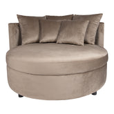 Fayen Velvet Sand Fauteuil Half Round KD