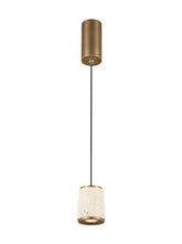 Canna hanglamp brons travertin - Maretti