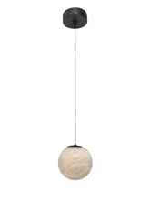 Venetian hanglamp d:15cm zwart met alabaster - Maretti