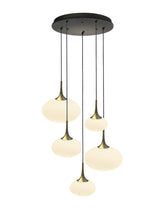 Paradiso rond hanglamp 5 lichts opaal - Maretti