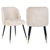 Eetkamerstoel Alicia FR white chenille fire retardant - Richmond Interiors