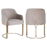 Eetkamerstoel Hadley khaki velvet fire retardant - Richmond Interiors