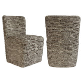 Eetkamerstoel Lorain greige on wheels - Richmond Interiors