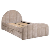 Bett Pixie clay chenille 120x200 with pull-out bed - Richmond Interiors