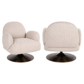 Lounge stoel Kagney biscotti swivel - Richmond Interiors