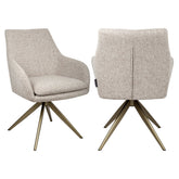 Dining chair Lisonne cayenne brown swivel fire retardant - Richmond Interiors