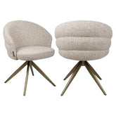 Dining chair Zendaya cayenne brown swivel fire retardant - Richmond Interiors