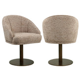 Eetkamerstoel Beverly mocca linear swivel - Richmond Interiors