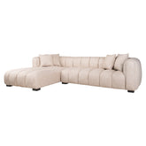 Sofa Novaro cream tweed lounge left fire retardant - Richmond Interiors