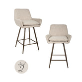 Thekenstuhl Linsey natural chunky swivel (Set of 2) - Richmond Interiors