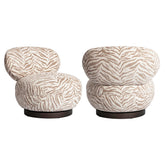 Lounge stoel Jace beige tiger swivel - Richmond Interiors