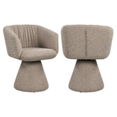 Eetkamerstoel Madeline mocca chunky swivel - Richmond Interiors