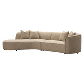 Bank Romero sand tweed ottoman left fire retardant - Richmond Interiors