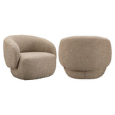 Lounge stoel Milano sand tweed fire retardant - Richmond Interiors