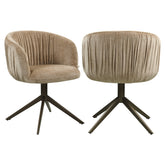 Dining chair Cassi sand soft swivel - Richmond Interiors