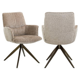 Dining chair Chase cream blockweave swivel - Richmond Interiors