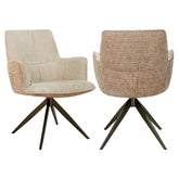 Dining chair Chase ginger jacquard swivel - Richmond Interiors