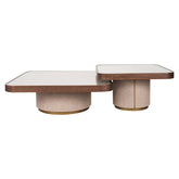Salontafel Willox beige including glass (Set of 2) - Richmond Interiors