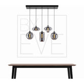 Pendant lamp 5 lamps version B - BY EVE