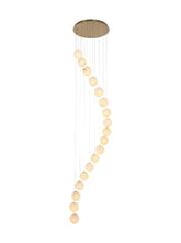 Elica hanglamp 18 lichts G9 brons met alabaster bollen - Maretti