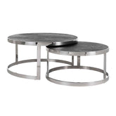 Salontafel Blackbone Silver black rustic (Set of 2) - Richmond Interiors