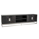TV cabinet Blackbone Silver black rustic 220 - Richmond Interiors
