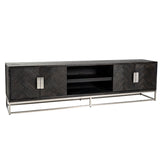 TV cabinet Blackbone Silver black rustic 220 - Richmond Interiors