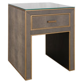 Nachttisch Bloomville brass shagreen incl. glass top - Richmond Interiors