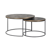 Coffee table Tulum brushed gold (Set of 2) - Richmond Interiors