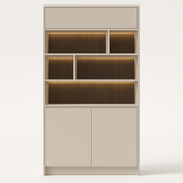 Curri wandkast met houten achterwand en LED - Abitare Collection