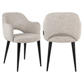 Eetkamerstoel Giovanna natural fancy fire retardant - Richmond Interiors