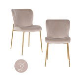 Eetkamerstoel Odessa khaki velvet fire retardant (Set of 2) - Richmond Interiors