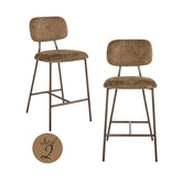 Thekenstuhl Xenia brandy fusion fire retardant (Set of 2) - Richmond Interiors