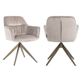 Eetkamerstoel Aline khaki velvet swivel fire retardant - Richmond Interiors
