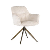 Esszimmerstuhl Aline FR white chenille swivel fire retardant - Richmond Interiors