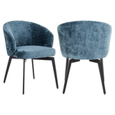 Eetkamerstoel Amphara blue chenille fire retardant - Richmond Interiors