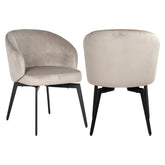 Eetkamerstoel Amphara khaki velvet fire retardant - Richmond Interiors