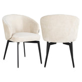 Eetkamerstoel Amphara FR white chenille fire retardant - Richmond Interiors