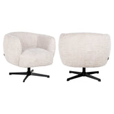 Lounge stoel Estelle lovely cream swivel - Richmond Interiors