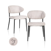 Dining chair Bea lovely cream (Set of 2) - Richmond Interiors