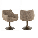 Eetkamerstoel Aldo brown tweed swivel - Richmond Interiors