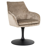 Eetkamerstoel Marlon taupe chenille swivel - Richmond Interiors