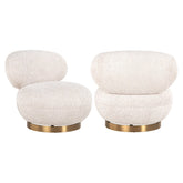 Lounge stoel Jace lovely cream swivel - Richmond Interiors