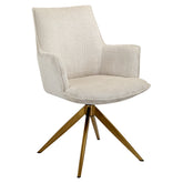 Eetkamerstoel Dakota niagara beige swivel with arm - Richmond Interiors
