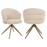 Eetkamerstoel Zendaya biscotti swivel fire retardant - Richmond Interiors