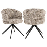 Eetkamerstoel Serenity brown omara swivel fire retardant - Richmond Interiors