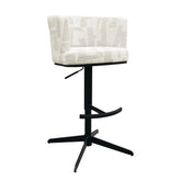 Bar stool Cheyenne beige graffic swivel - Richmond Interiors
