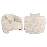Lounge stoel Tuscany beige graffic - Richmond Interiors