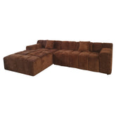 Bank Cube lovely cinnamon 3-seater + lounge left - Richmond Interiors