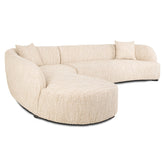 Bank Pandora beige angora lounge left - Richmond Interiors